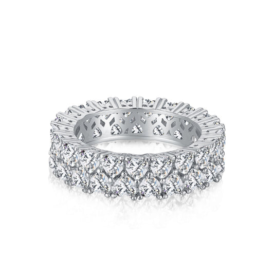 The Double Row Heart Ring